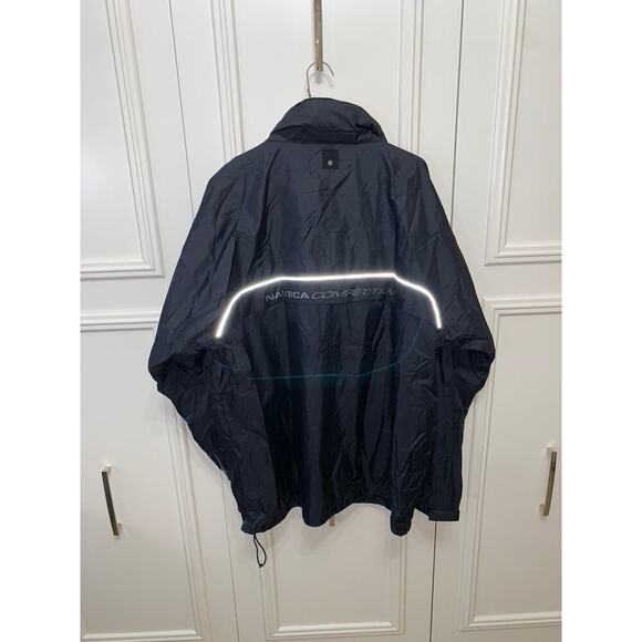 Nautica Competition Men's Black Windbreaker Jacket Size Large Casual - Picture 6 of 9